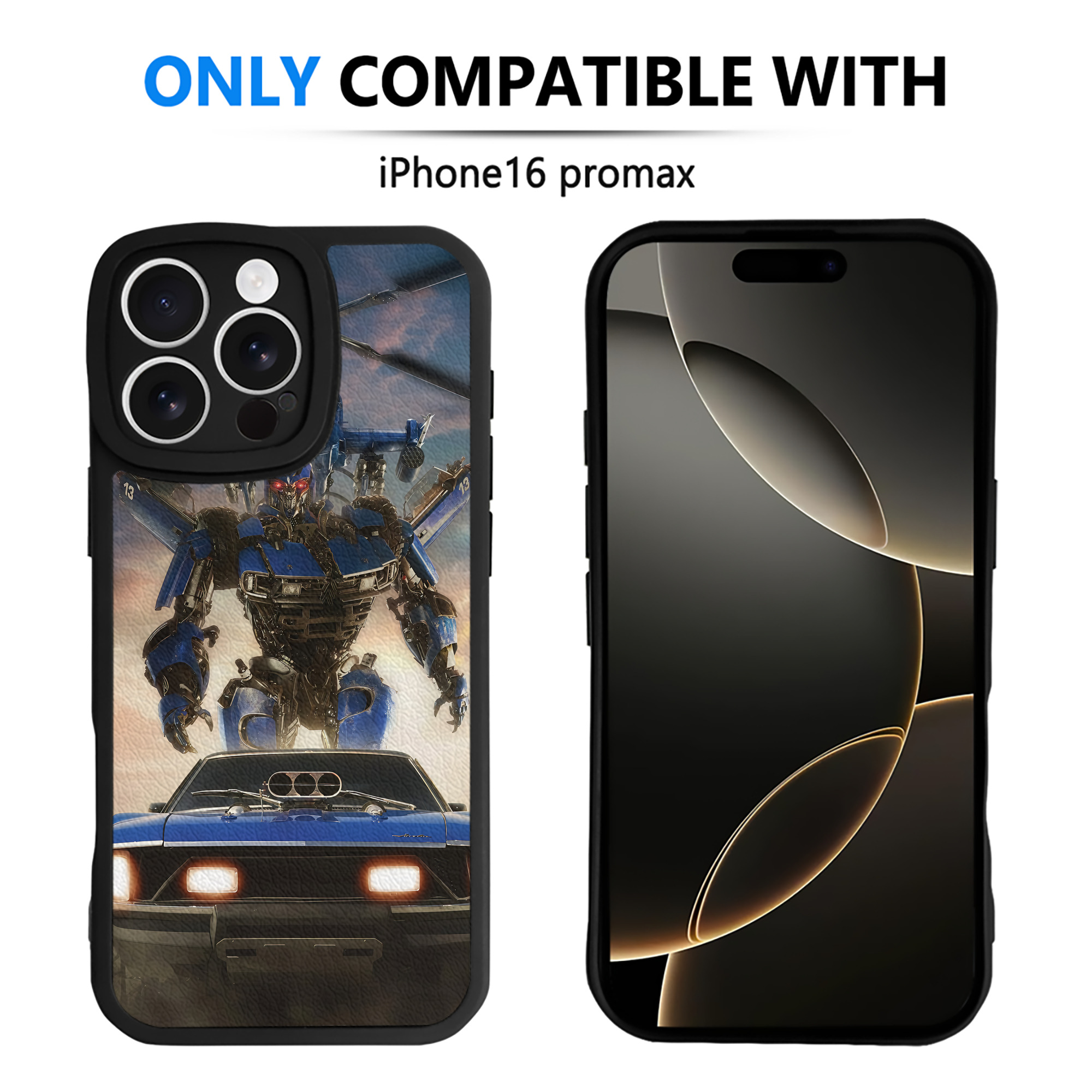 （画像用） Transformers トランスフォーマー 【iPhone 16シリーズ対応】シリコンスマホケース（レザー調） 材質：シリコン
